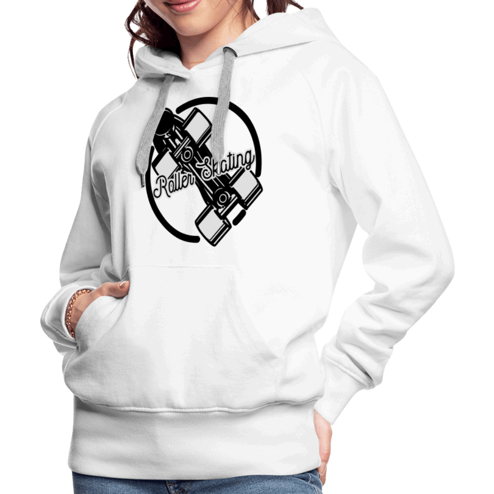 Roller Skating Premium Hoodie - weiß