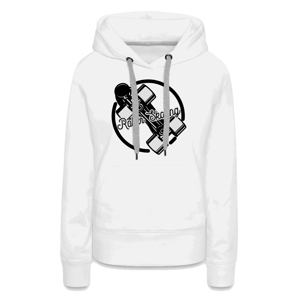 Roller Skating Premium Hoodie - weiß