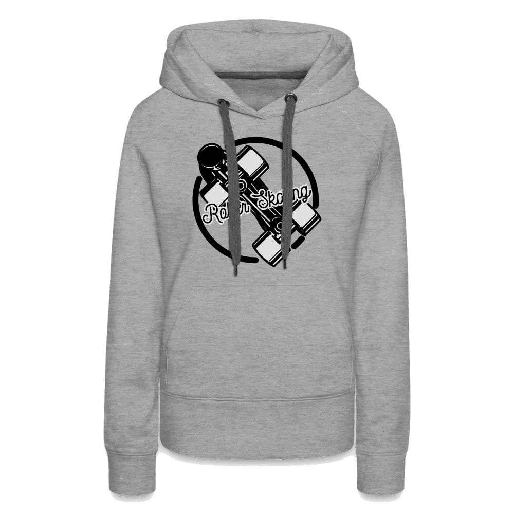 Roller Skating Premium Hoodie - Grau meliert