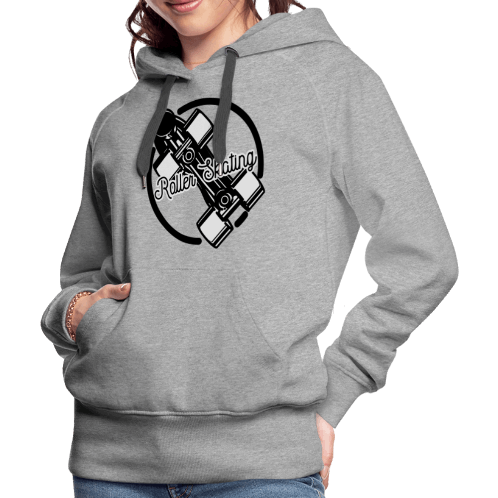 Roller Skating Premium Hoodie - Grau meliert