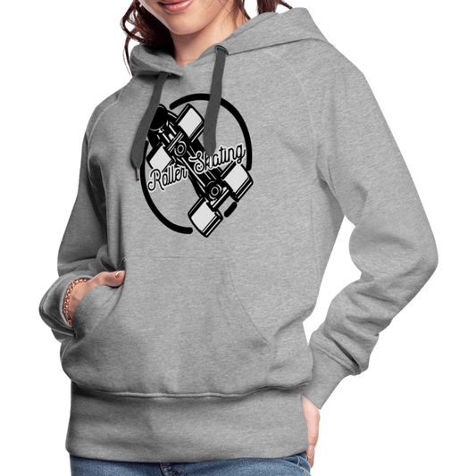 Roller Skating Premium Hoodie - Grau meliert