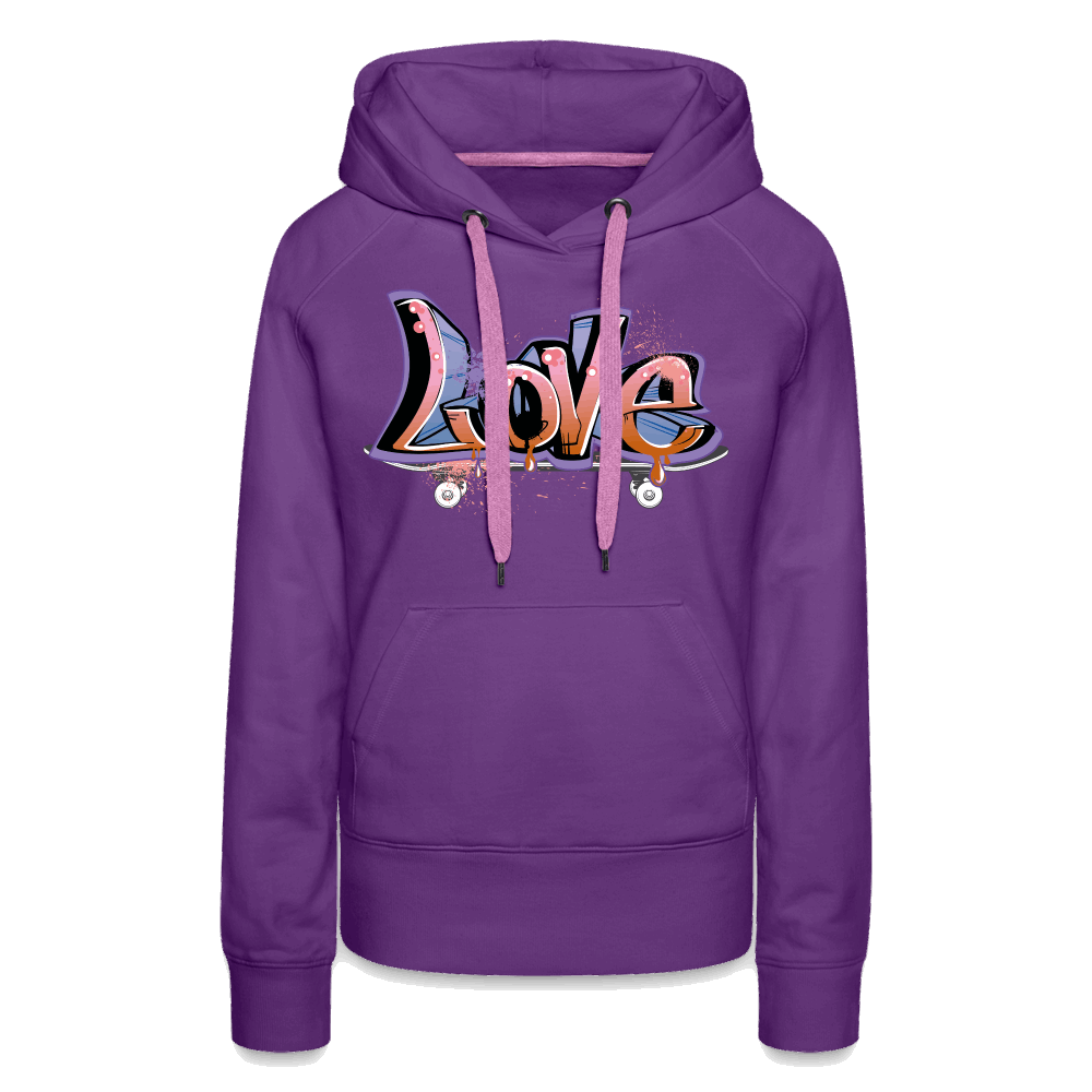 Love Skate Premium Hoodie - Purple