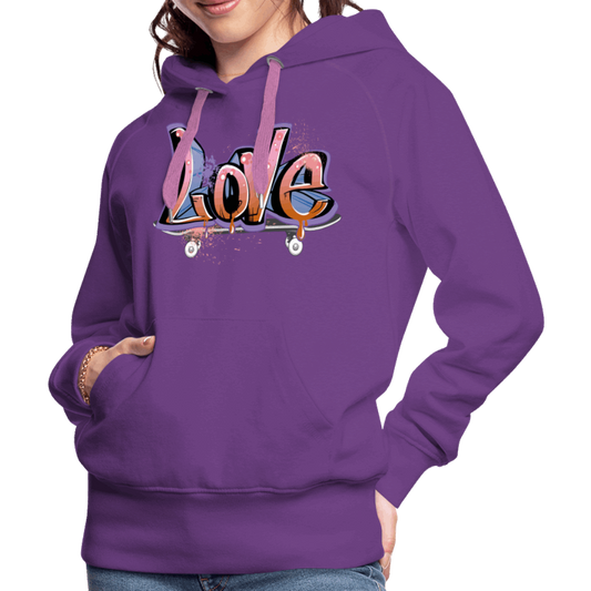 Love Skate Premium Hoodie - Purple