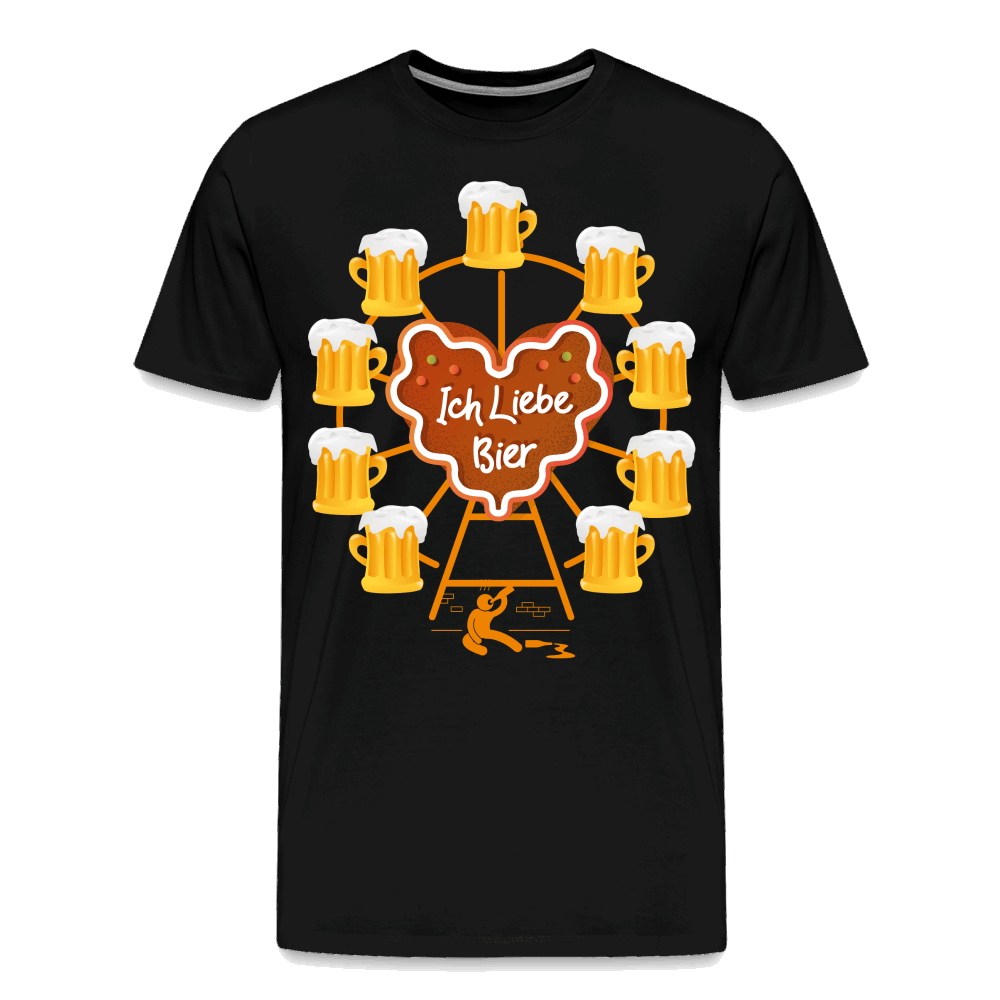 Prater Bier Liebe Männer Premium T-Shirt - Schwarz