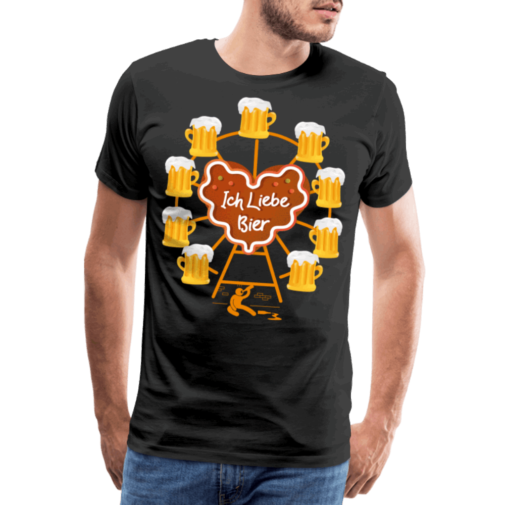 Prater Bier Liebe Männer Premium T-Shirt - Schwarz