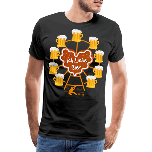 Prater Bier Liebe Männer Premium T-Shirt - Schwarz