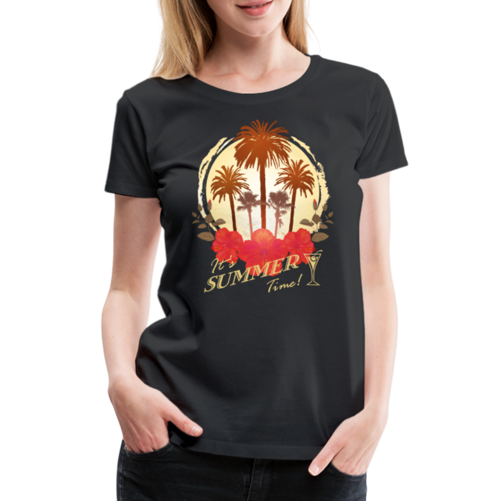 Summer Time Frauen Premium T-Shirt - Schwarz