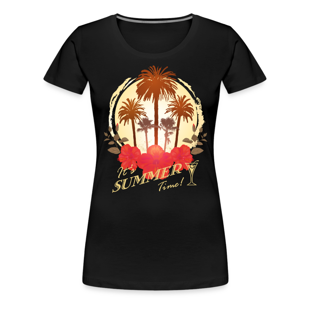 Summer Time Frauen Premium T-Shirt - Schwarz