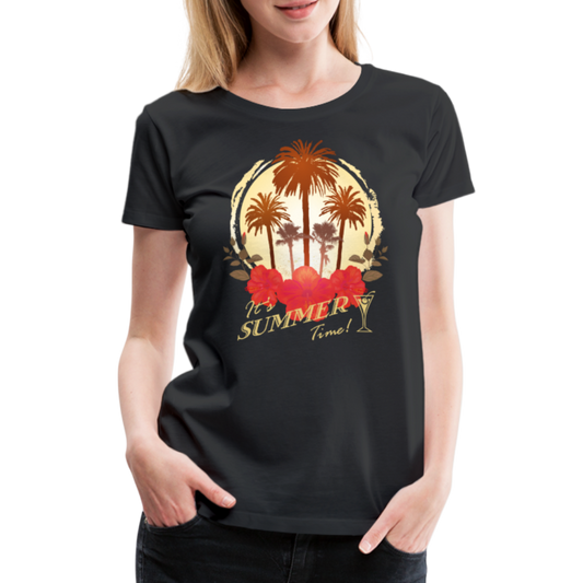 Summer Time Frauen Premium T-Shirt - Schwarz