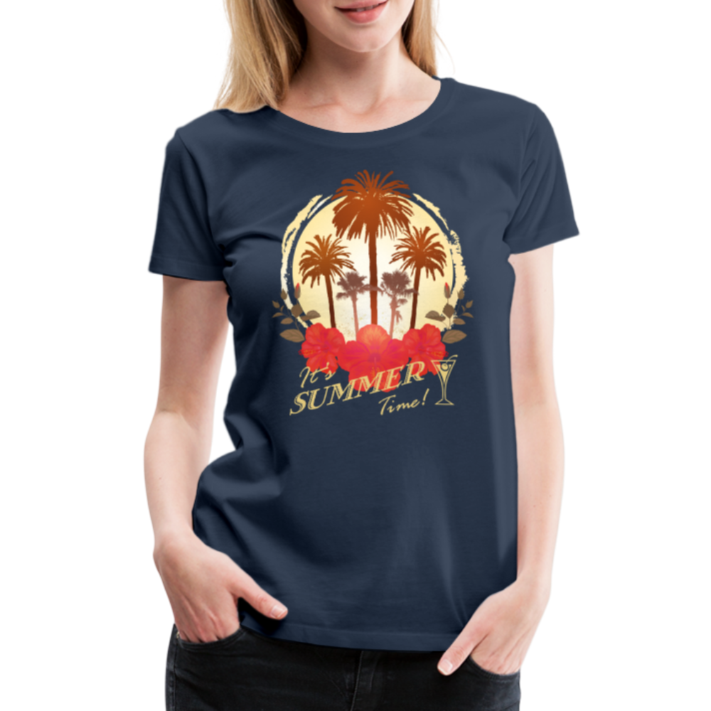 Summer Time Frauen Premium T-Shirt - Navy