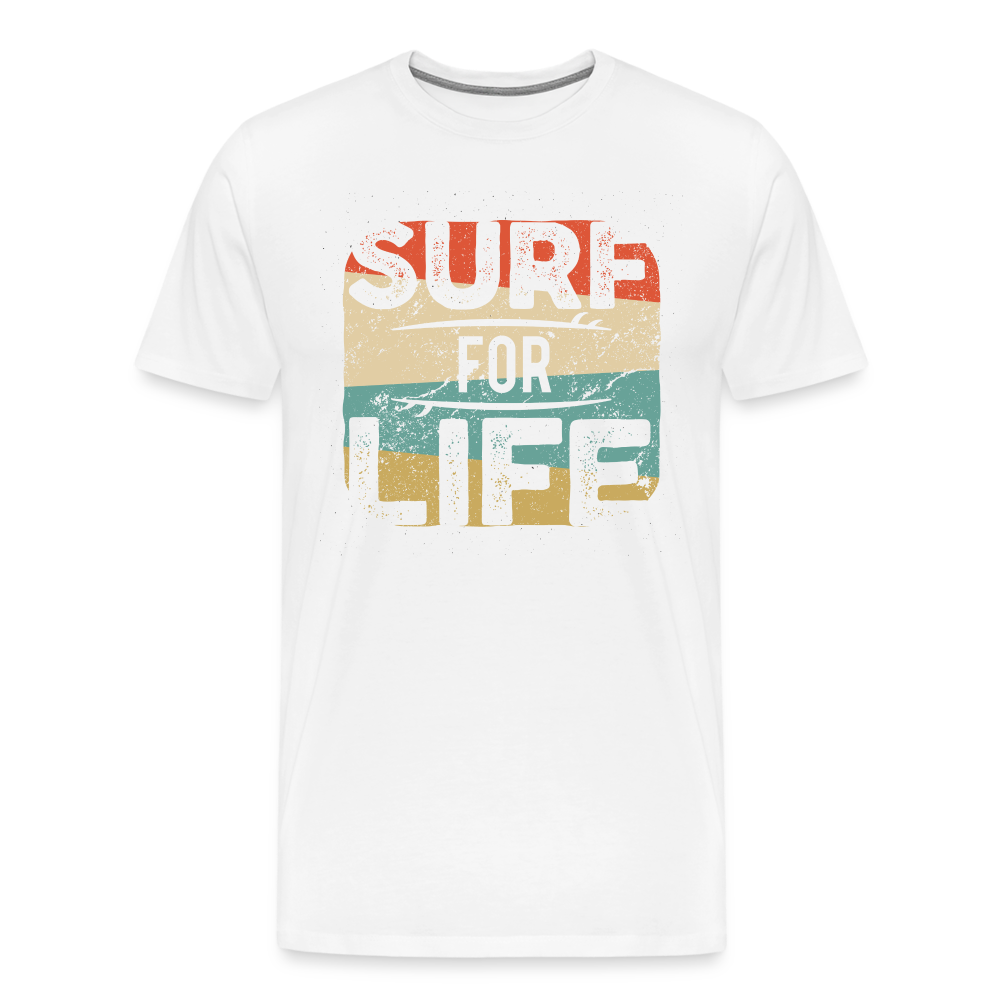 Surf for Life Männer Premium T-Shirt - weiß