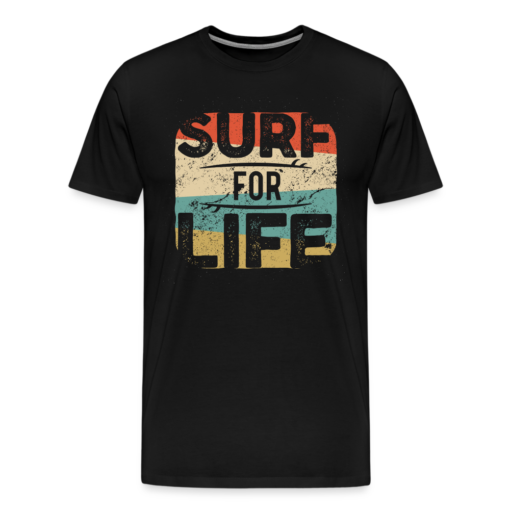 Surf for Life Männer Premium T-Shirt - Schwarz