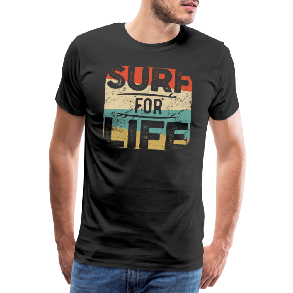 Surf for Life Männer Premium T-Shirt - Schwarz