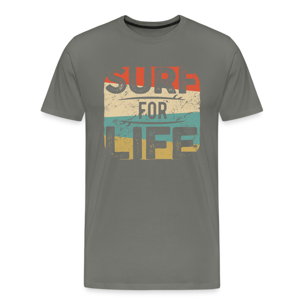 Surf for Life Männer Premium T-Shirt - Asphalt