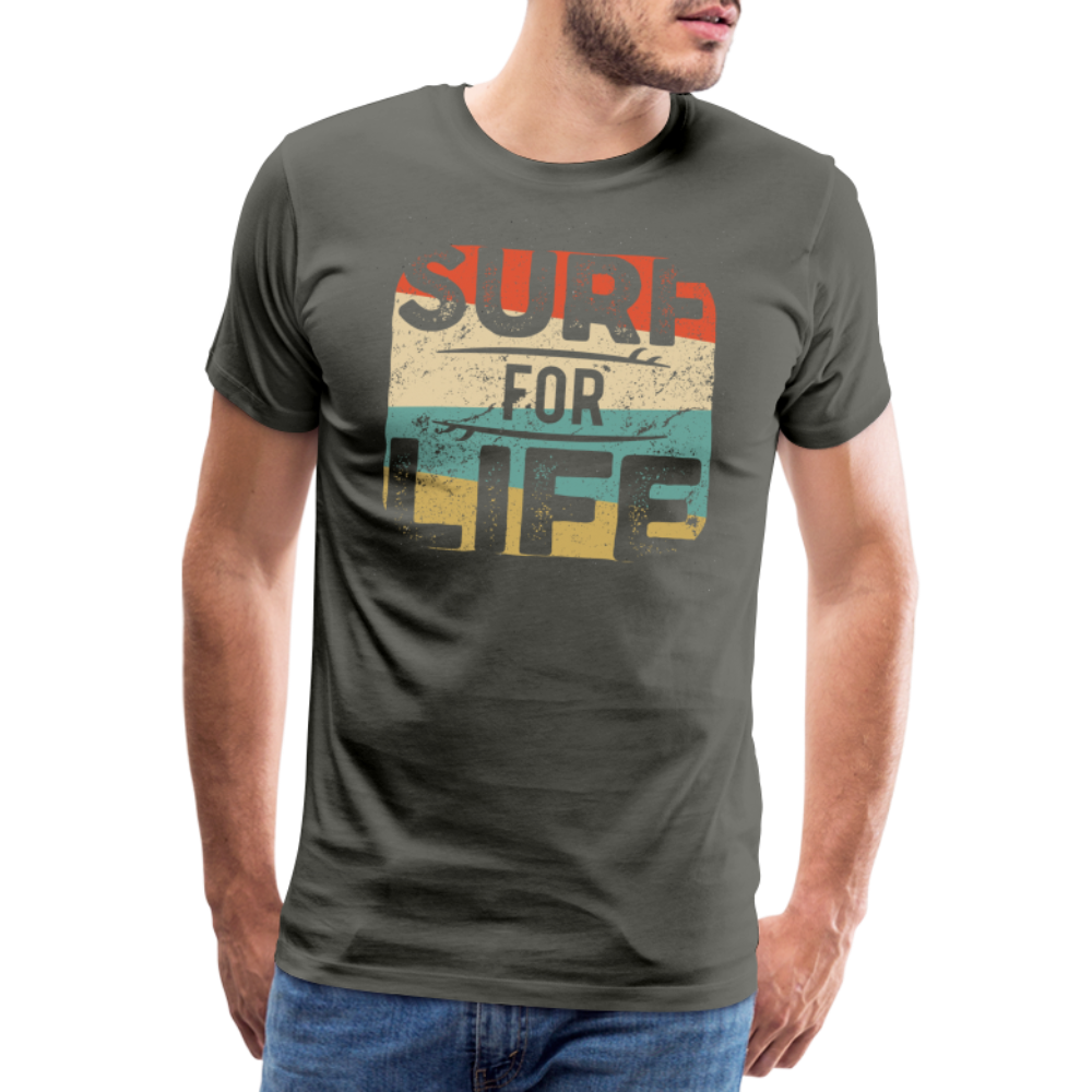 Surf for Life Männer Premium T-Shirt - Asphalt