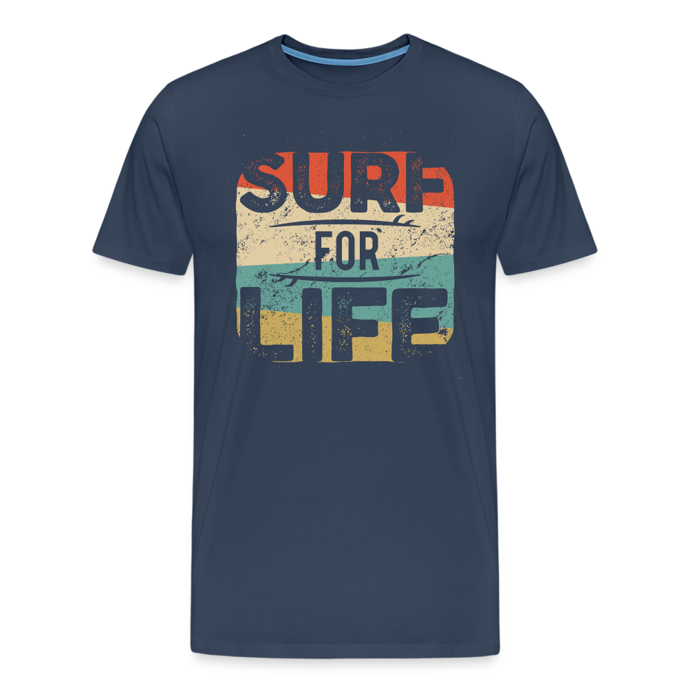 Surf for Life Männer Premium T-Shirt - Navy