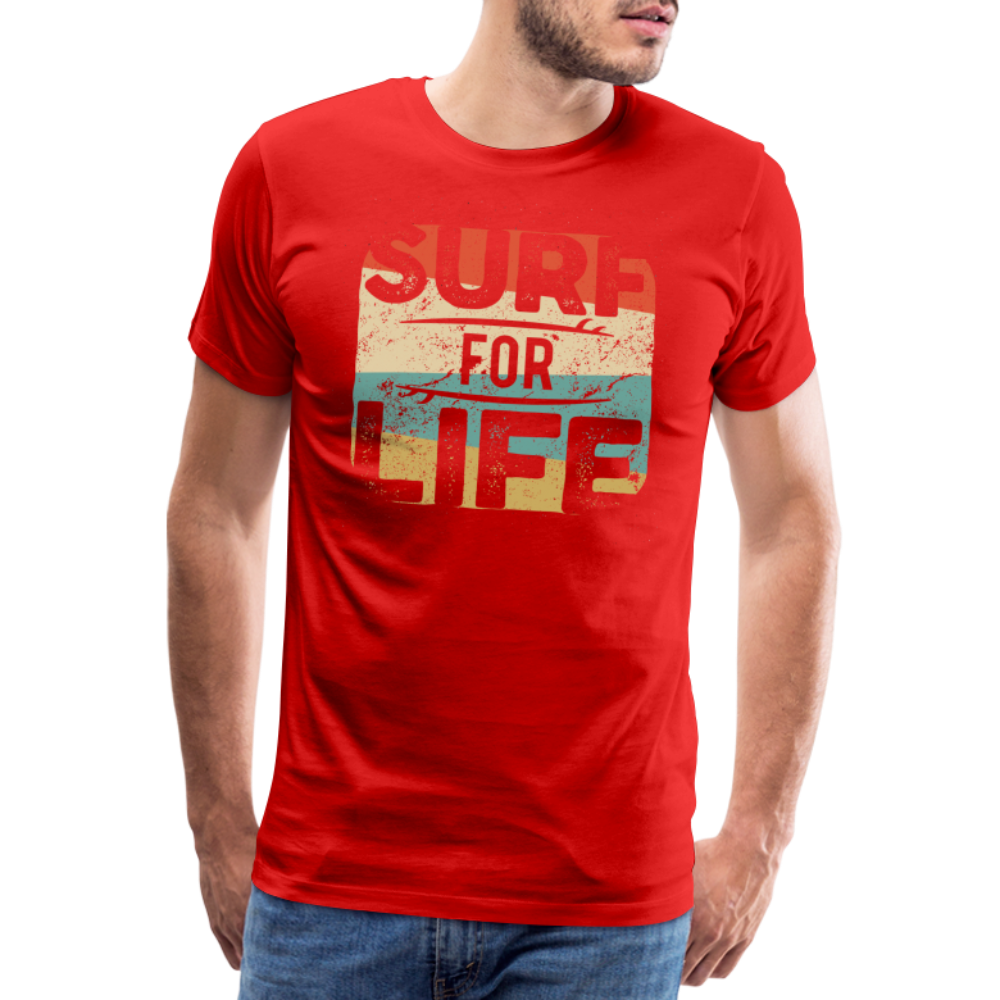 Surf for Life Männer Premium T-Shirt - Rot