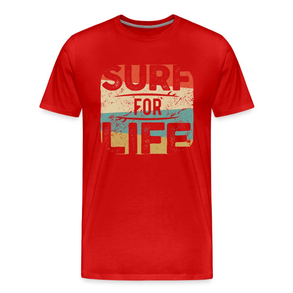 Surf for Life Männer Premium T-Shirt - Rot