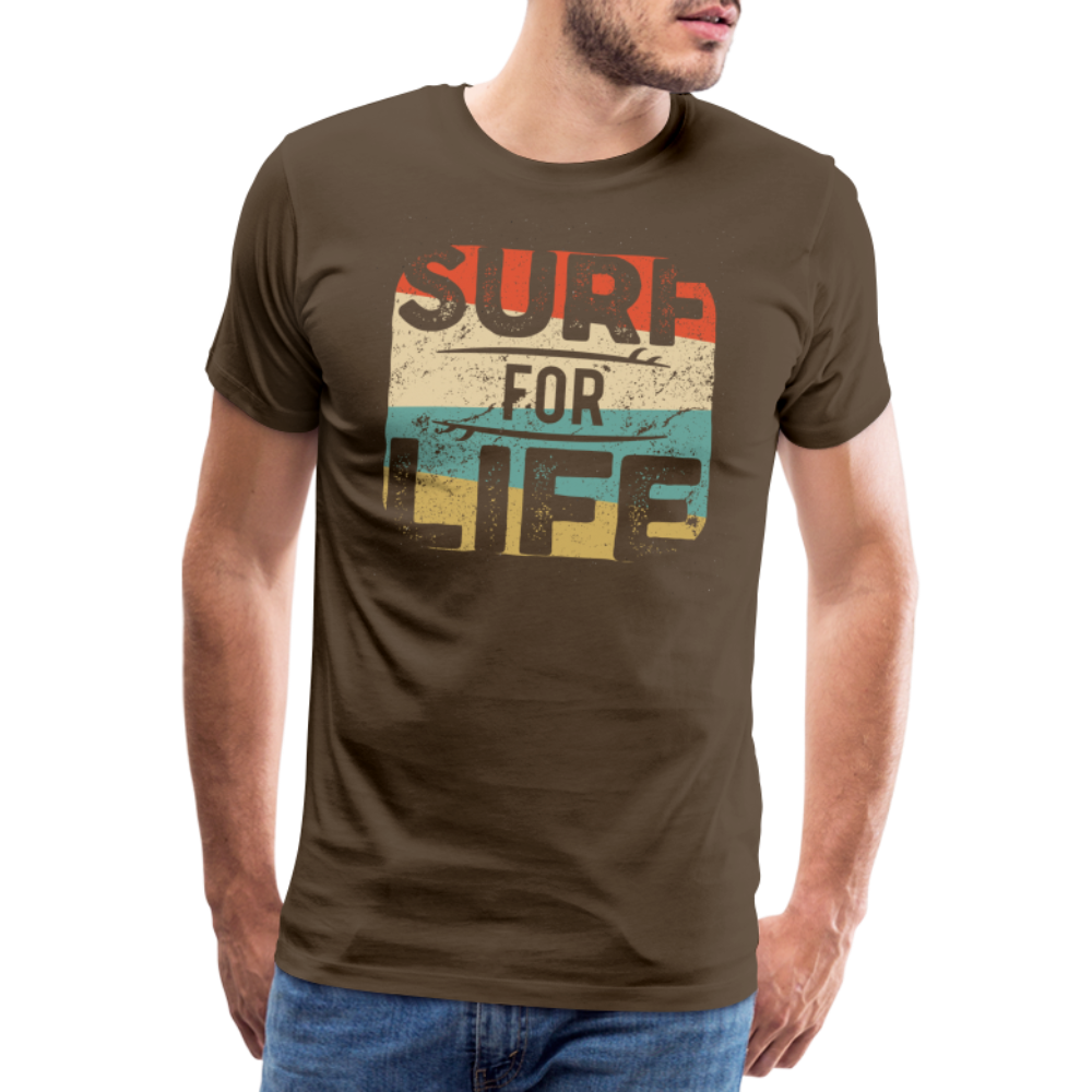 Surf for Life Männer Premium T-Shirt - Edelbraun