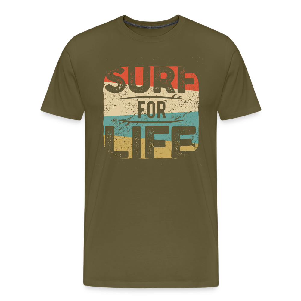 Surf for Life Männer Premium T-Shirt - Khaki