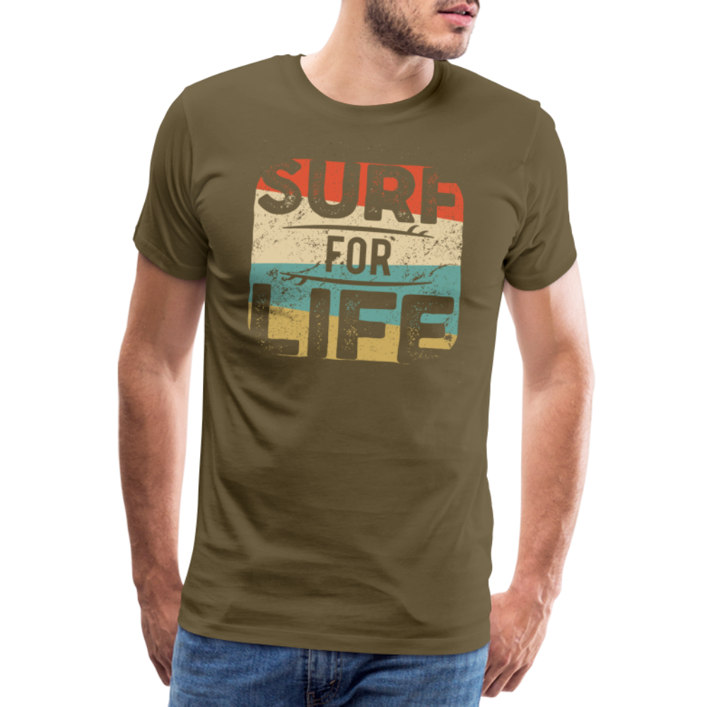 Surf for Life Männer Premium T-Shirt - Khaki