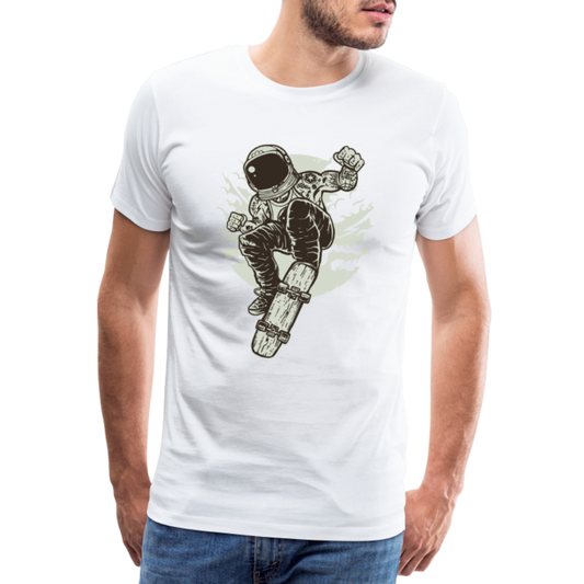 Space Skater Männer Premium T-Shirt - weiß