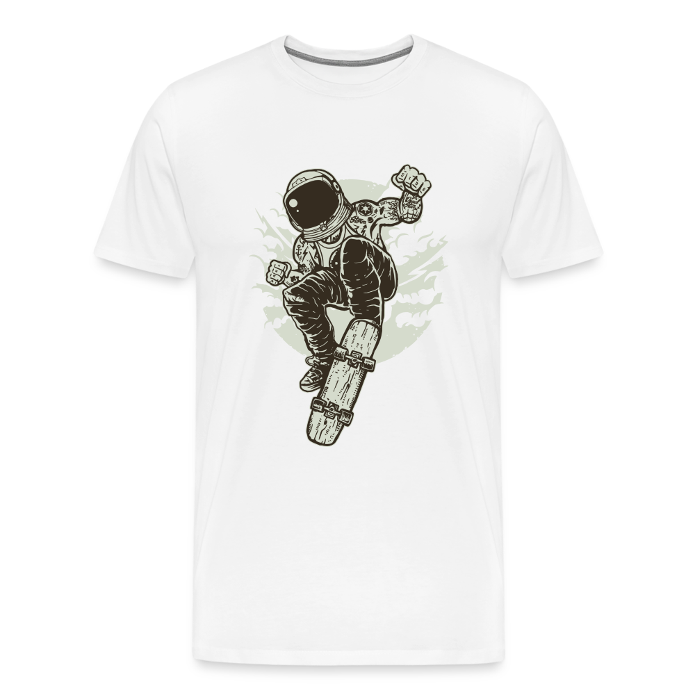 Space Skater Männer Premium T-Shirt - weiß