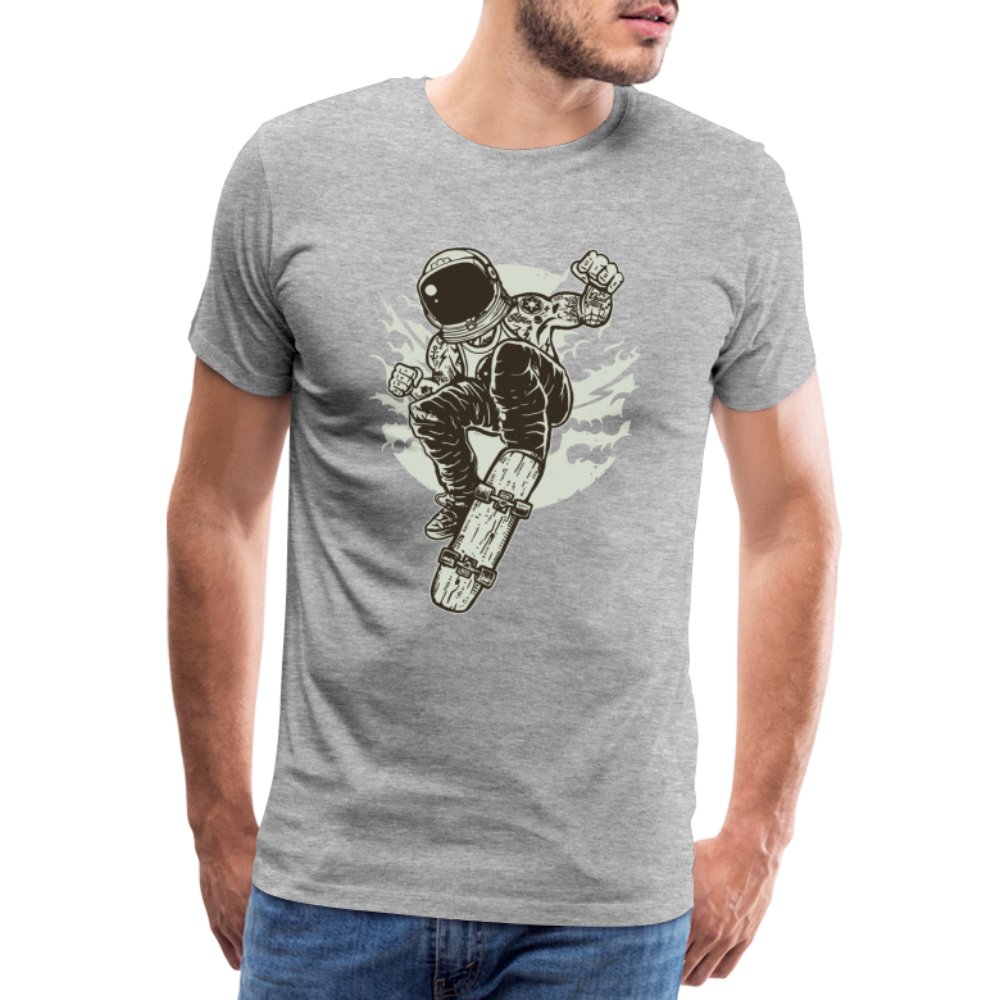 Space Skater Männer Premium T-Shirt - Grau meliert