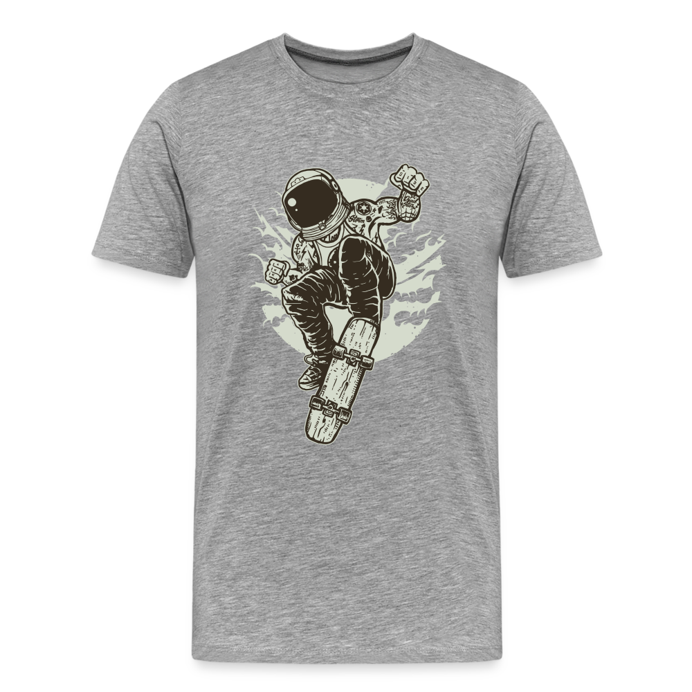 Space Skater Männer Premium T-Shirt - Grau meliert