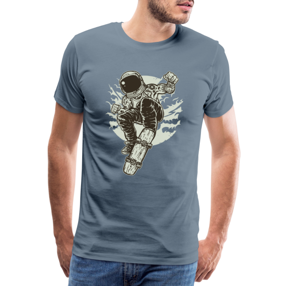 Space Skater Männer Premium T-Shirt - Blaugrau