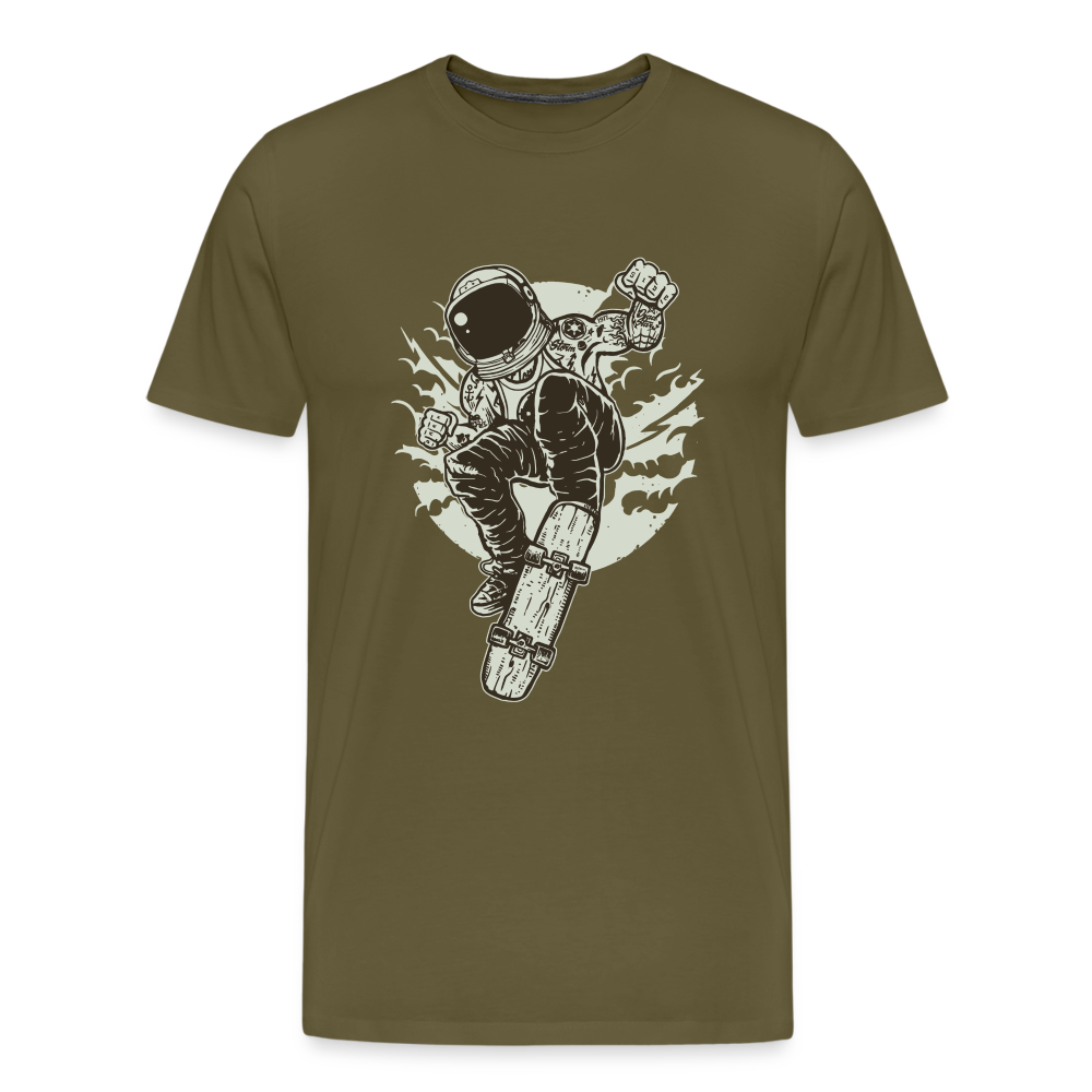 Space Skater Männer Premium T-Shirt - Khaki