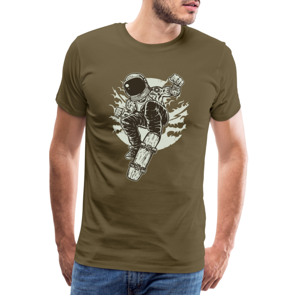 Space Skater Männer Premium T-Shirt - Khaki