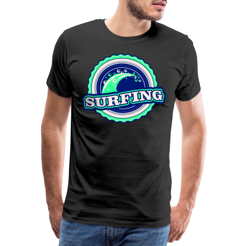 Surfing Männer Premium T-Shirt - Schwarz