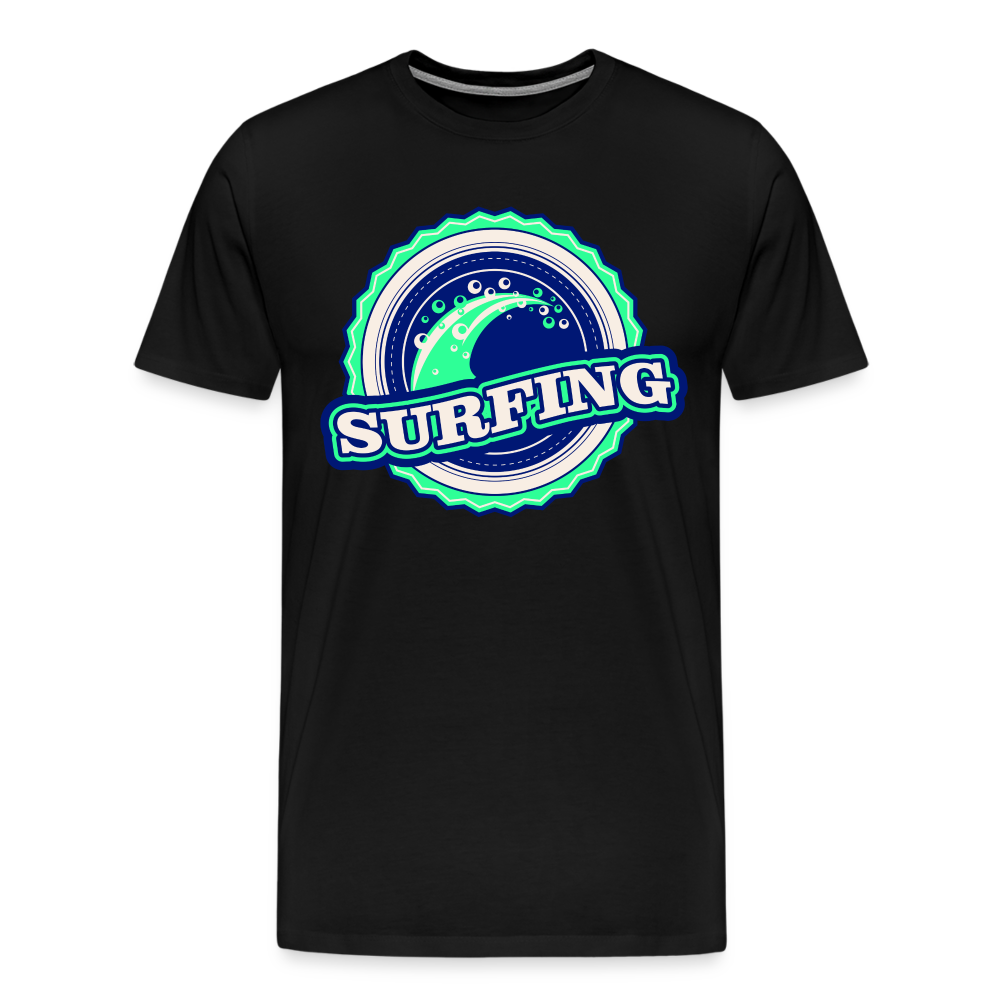 Surfing Männer Premium T-Shirt - Schwarz