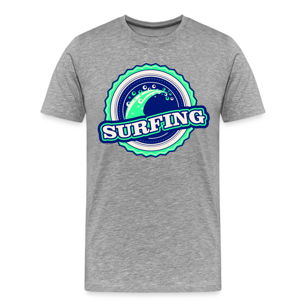 Surfing Männer Premium T-Shirt - Grau meliert