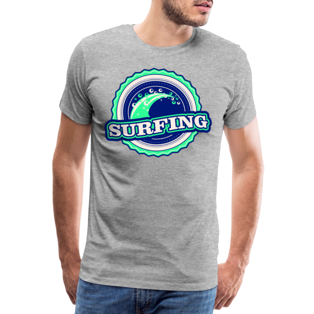 Surfing Männer Premium T-Shirt - Grau meliert