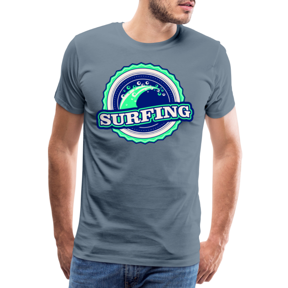 Surfing Männer Premium T-Shirt - Blaugrau