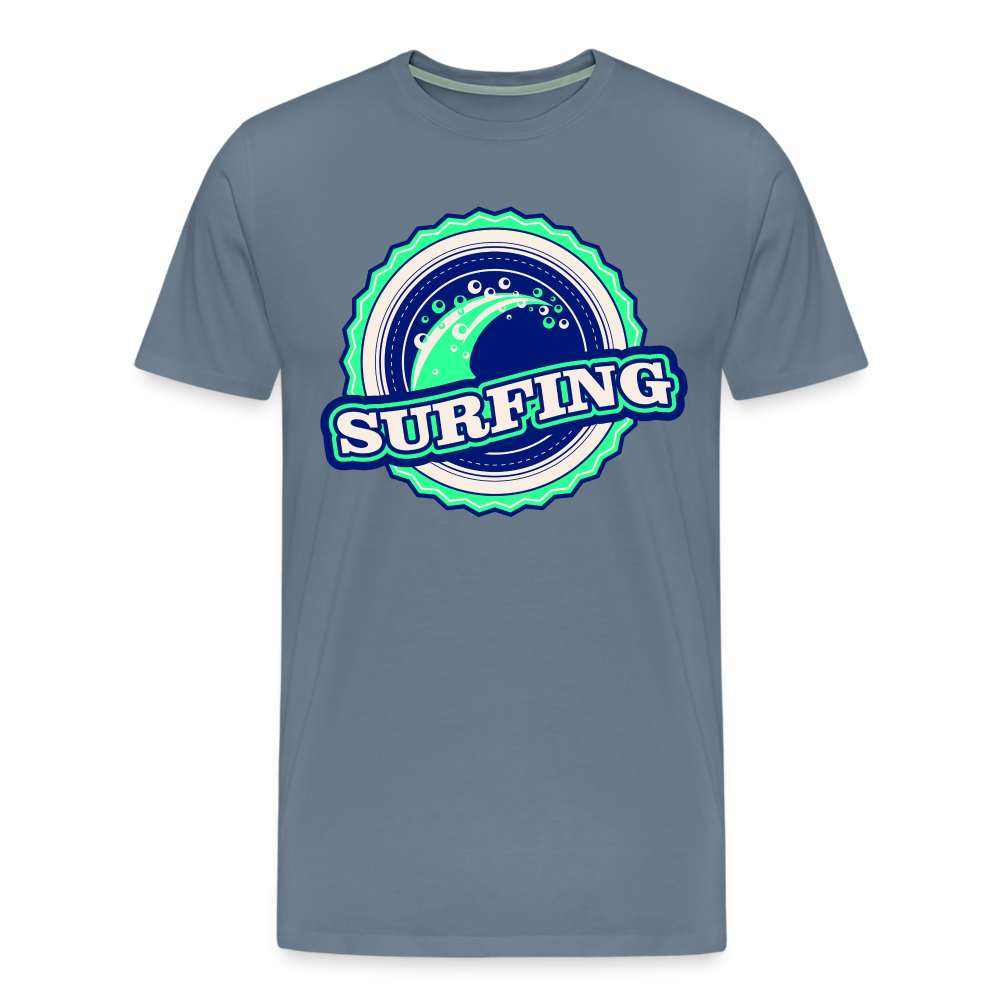 Surfing Männer Premium T-Shirt - Blaugrau