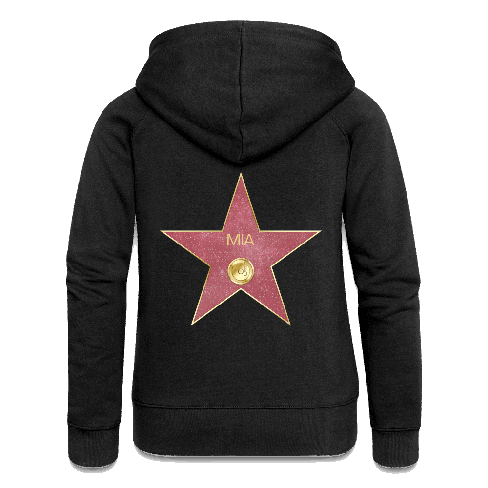 Hollywood Personalisierte Frauen Premium Kapuzenjacke - Schwarz