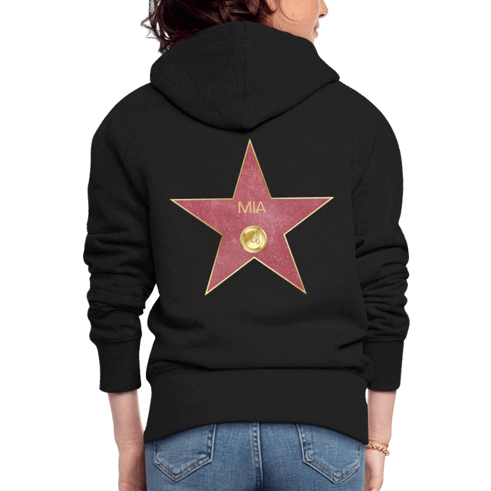 Hollywood Personalisierte Frauen Premium Kapuzenjacke - Schwarz