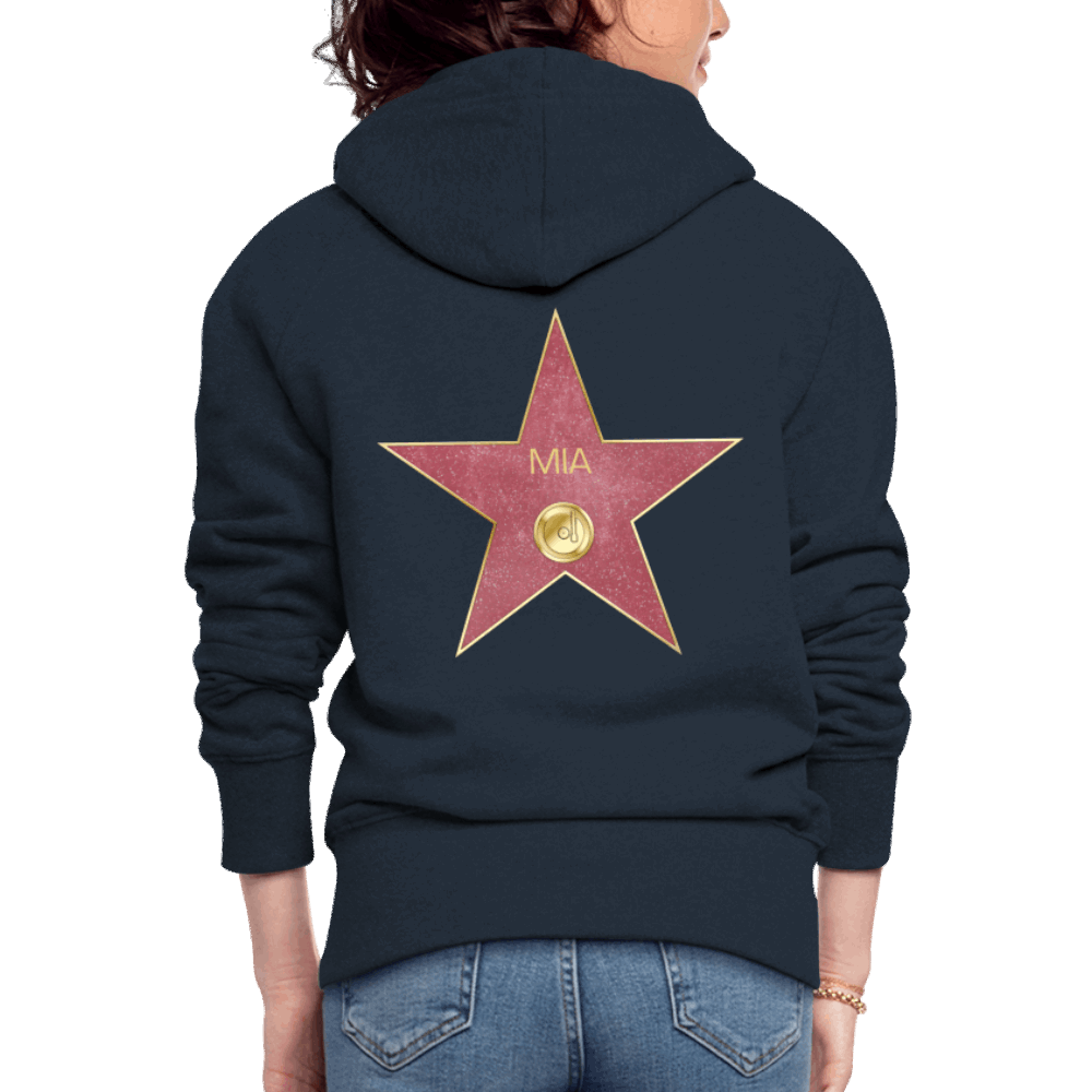 Hollywood Personalisierte Frauen Premium Kapuzenjacke - Navy