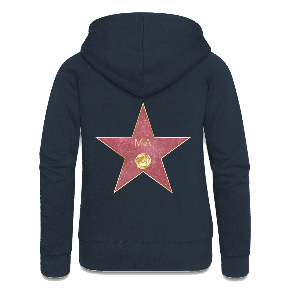 Hollywood Personalisierte Frauen Premium Kapuzenjacke - Navy