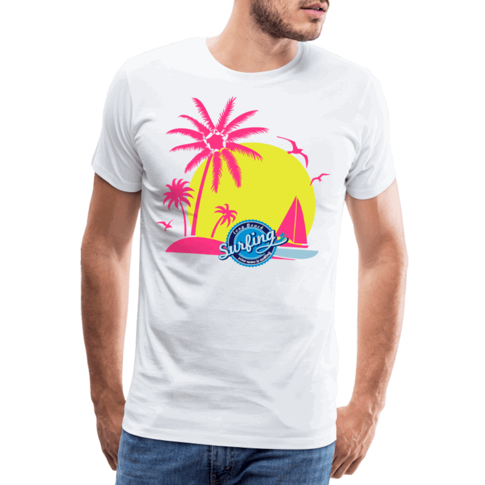 Beach Männer Premium T-Shirt - weiß