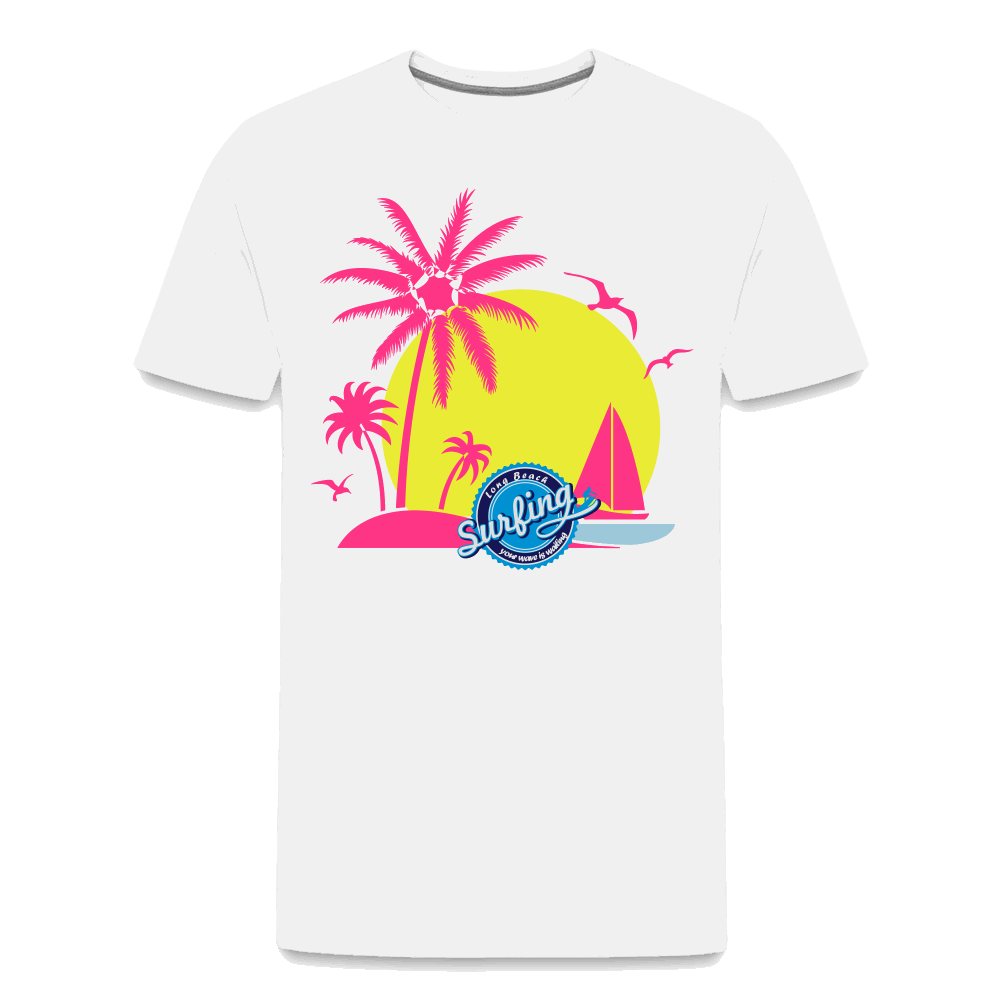 Beach Männer Premium T-Shirt - weiß