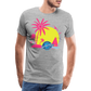 Beach Männer Premium T-Shirt - Grau meliert