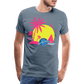 Beach Männer Premium T-Shirt - Blaugrau