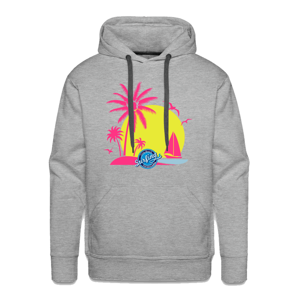 Beach Männer Premium Hoodie - Grau meliert