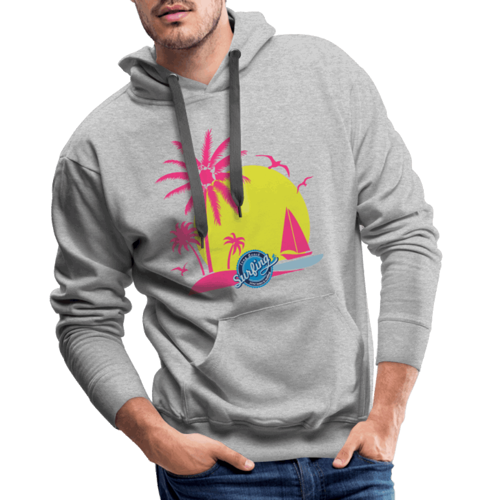 Beach Männer Premium Hoodie - Grau meliert