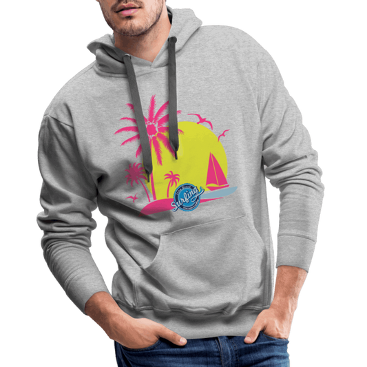 Beach Männer Premium Hoodie - Grau meliert