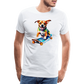 Happy Skater Dog Männer Premium T-Shirt - weiß